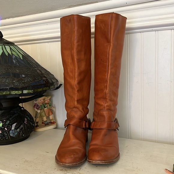 Coach Natalie cognac brown leather riding boots - Picture 2 of 9